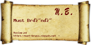 Must Brúnó névjegykártya